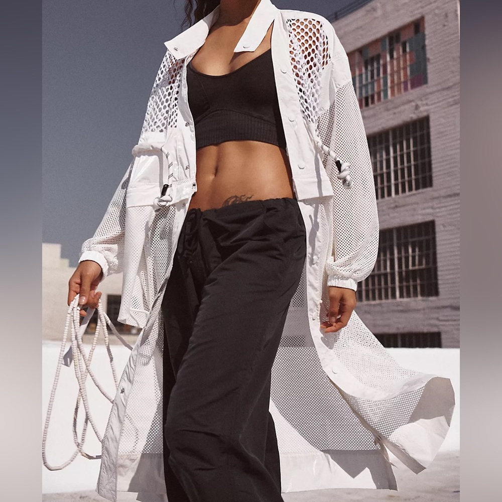 NWT Fp Movement Under The Sea Mesh Maxi Parka Two Way Style